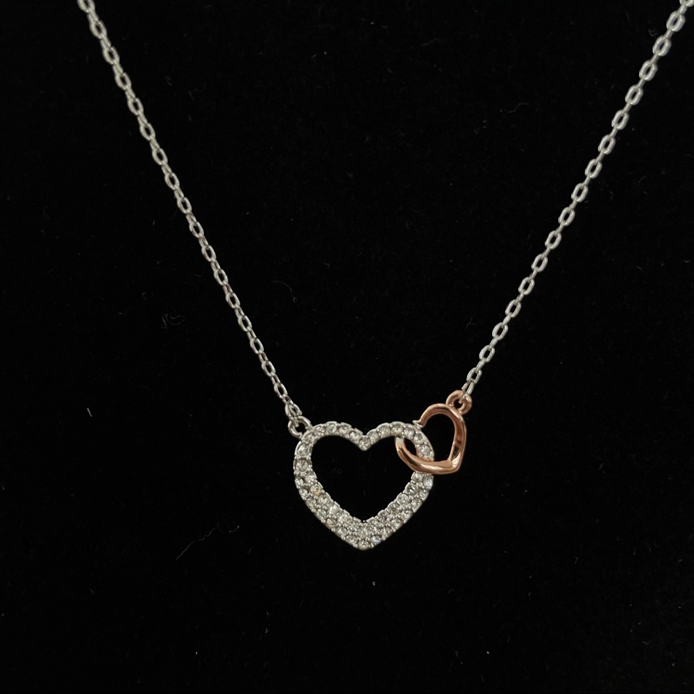 Swarovski double hearts necklace